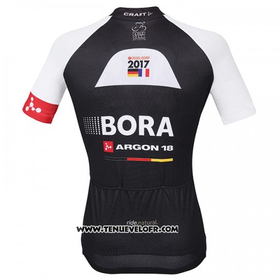 2016 Maillot Ciclismo Bora Noir et Rouge Manches Courtes et Cuissard